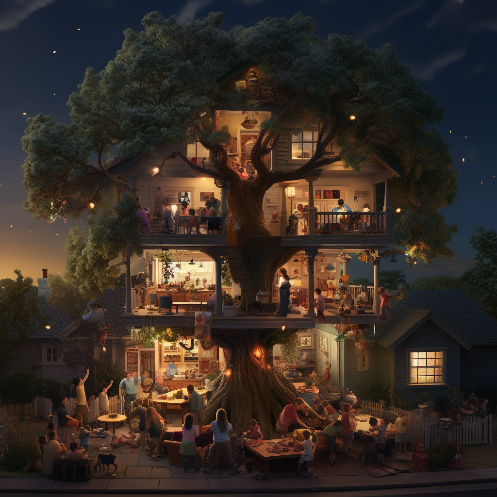 fairy tale futuristic tree - sustainable home hacks