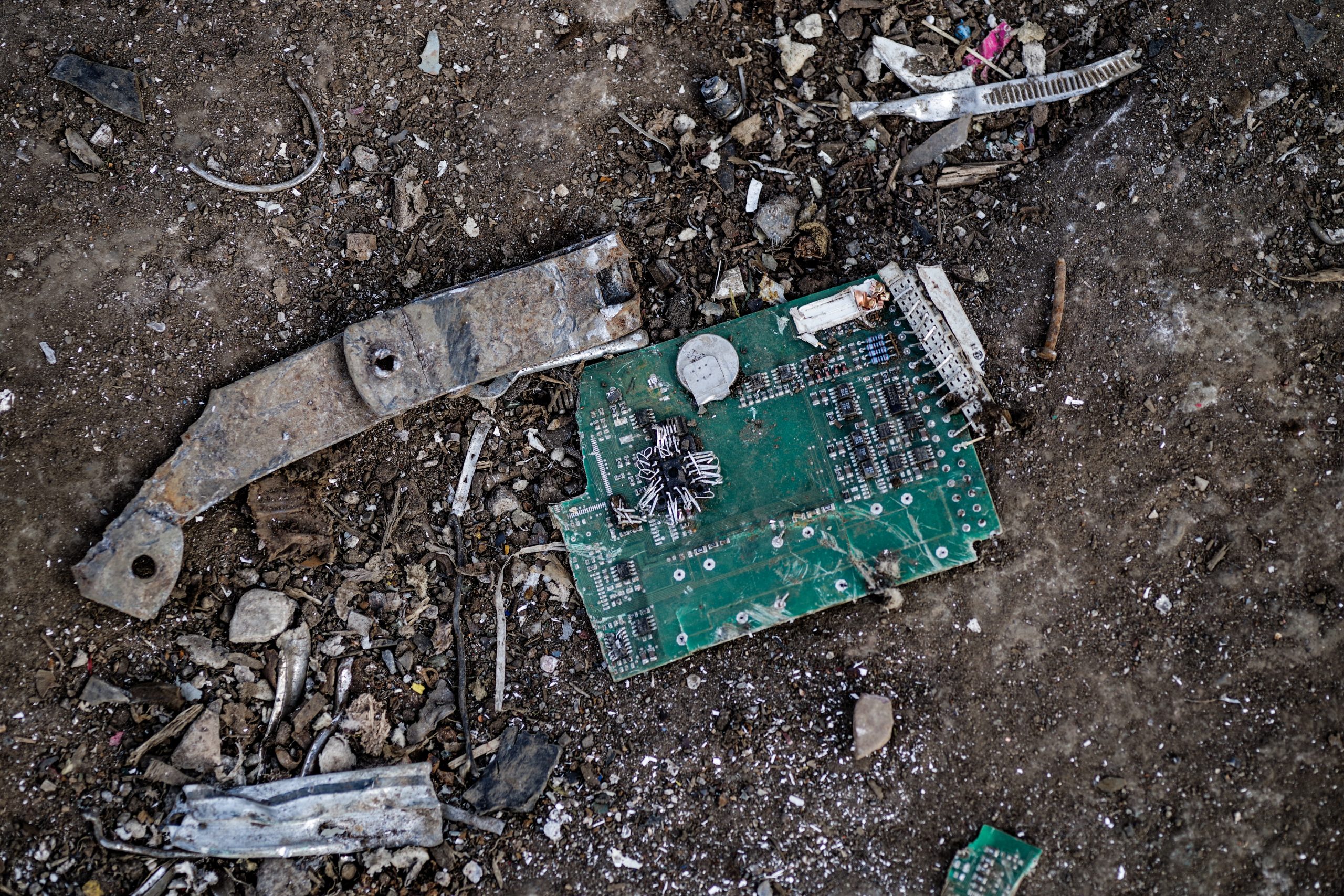 discarded circuitboard - IT Companies e-waste